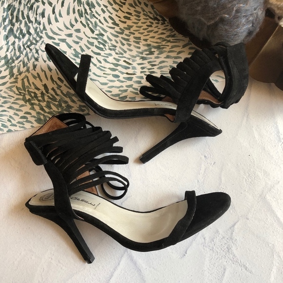 Jeffrey Campbell Ibiza Black Caged ankle Heels 7.5 - Picture 1 of 8